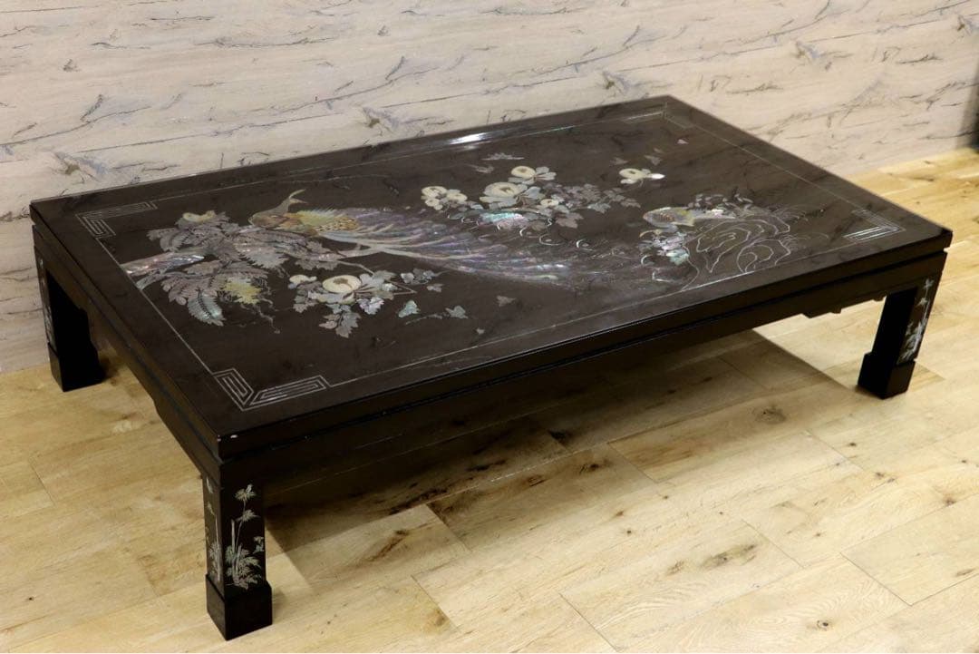 GMIH162○螺鈿細工 李朝家具 座卓 センターテーブル リビングテーブル ロ