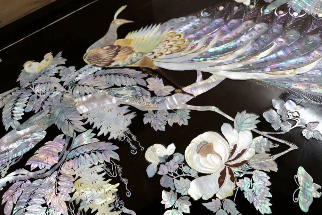 GMIH162○螺鈿細工 李朝家具 座卓 センターテーブル リビングテーブル ロ