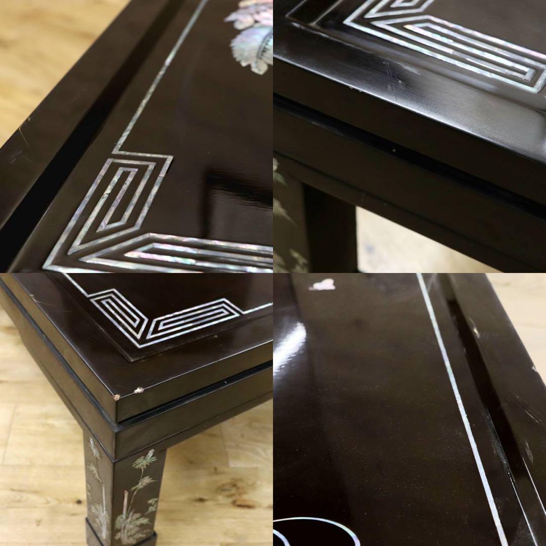 GMIH162○螺鈿細工 李朝家具 座卓 センターテーブル リビングテーブル ロ