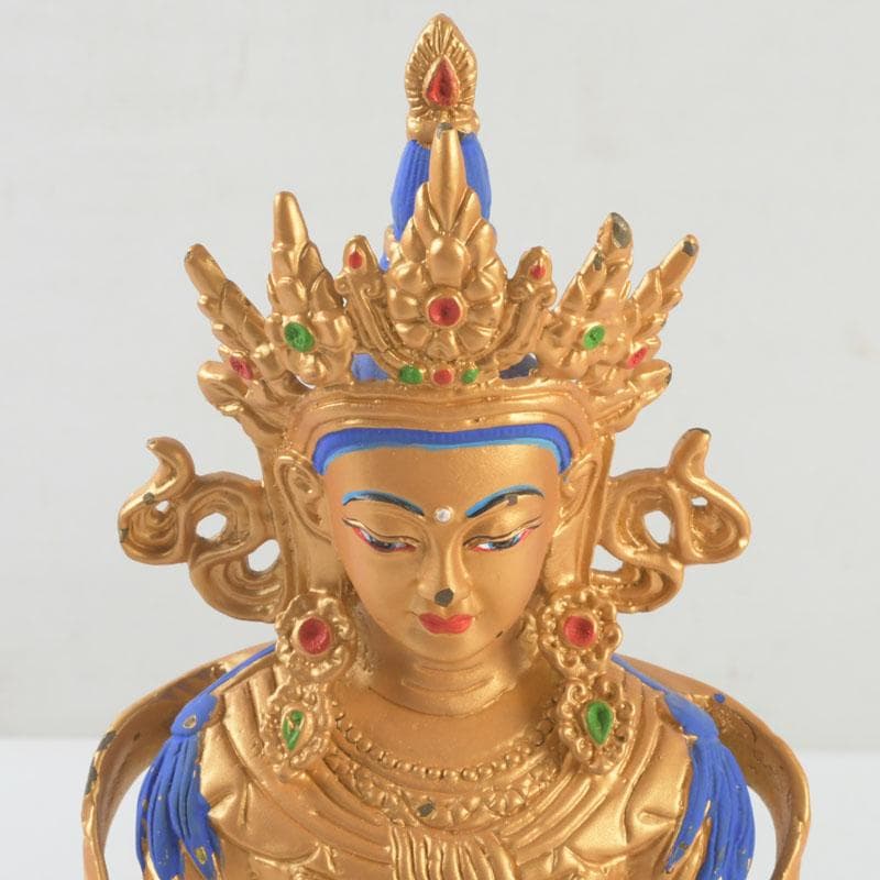 仏教美術　古銅鍍金　チベット仏　仏像　置物　V　9376