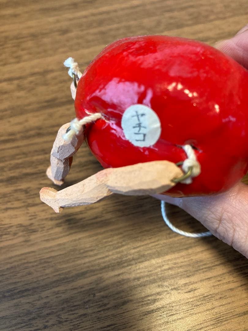 赤　ヤチコダルマ　ぶらぶらダルマ　張子　郷土玩具　縁起物