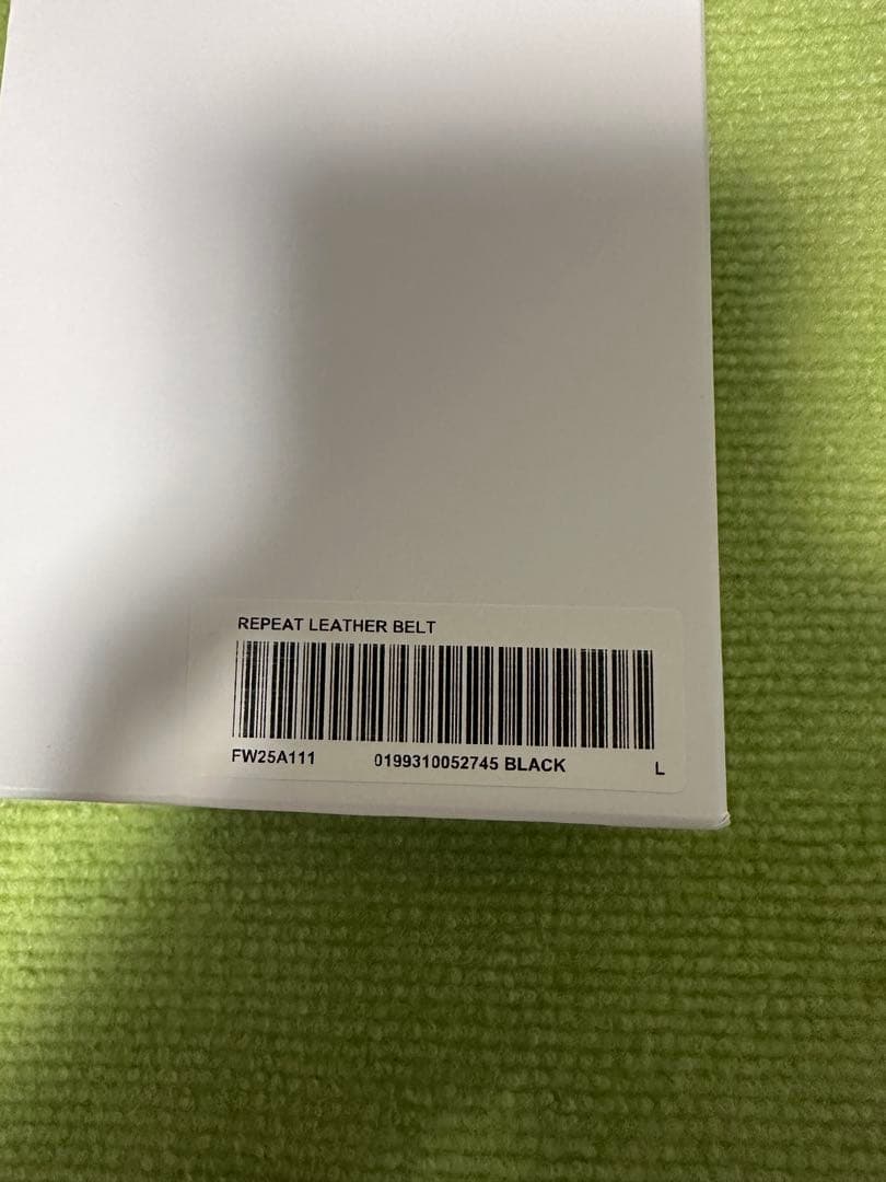 Supreme Repeat Leather Belt ブラック L 25AW