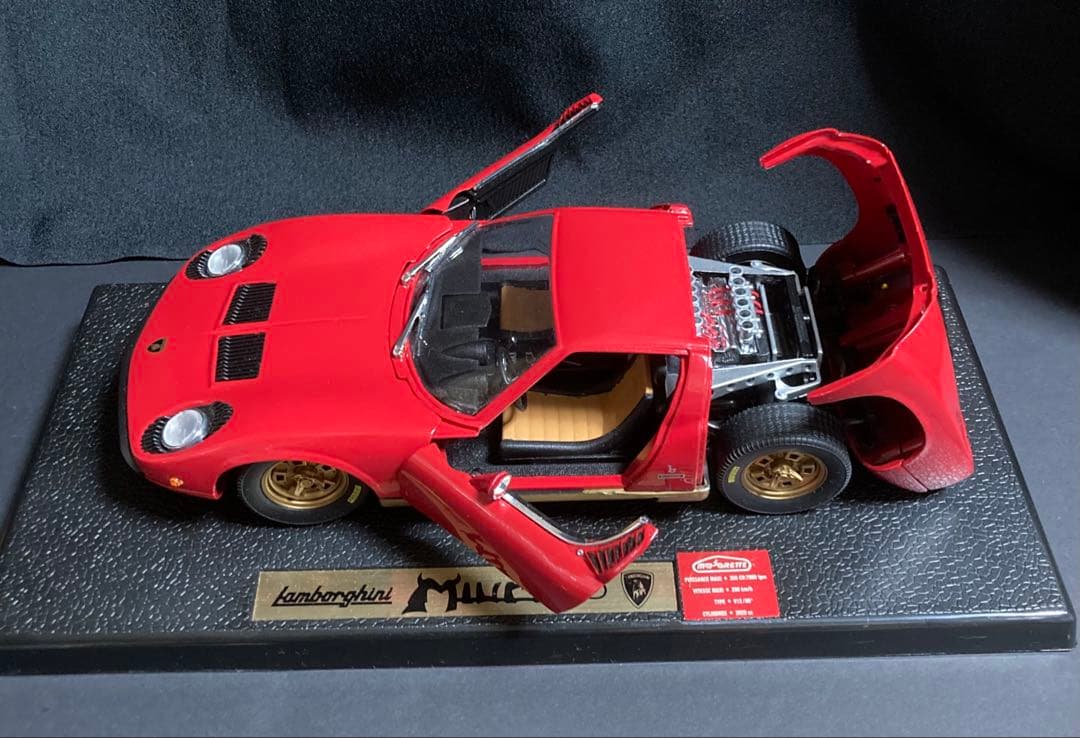 1/18 ランボルギーニ　ミウラ　レッド　2点セット
