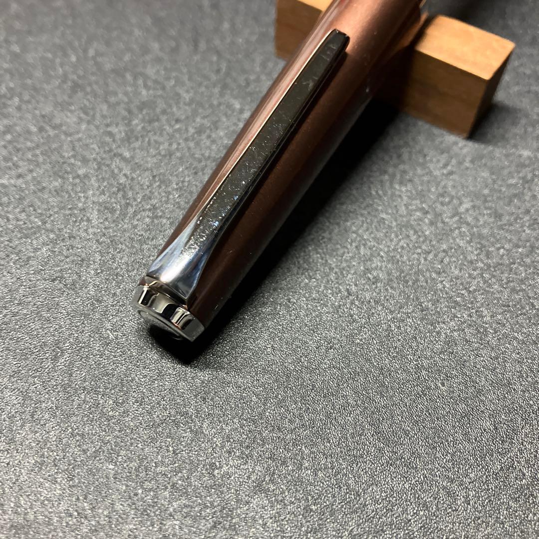 パイロット　万年筆エラボー金属軸SB ソフト太字　ブラウン
