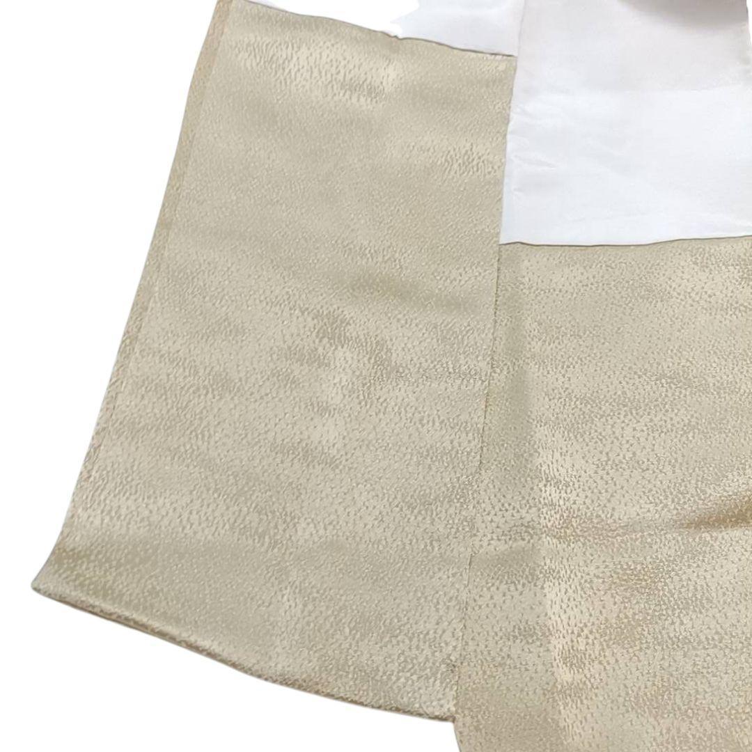 LULU81 着物 訪問着 袷 絞り 黄金色 雪輪 刺繍 花柄