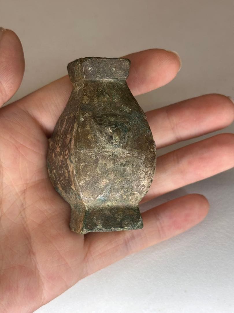 戦国時代　銅製　小花瓶 花入　観賞用　置物　傷あり