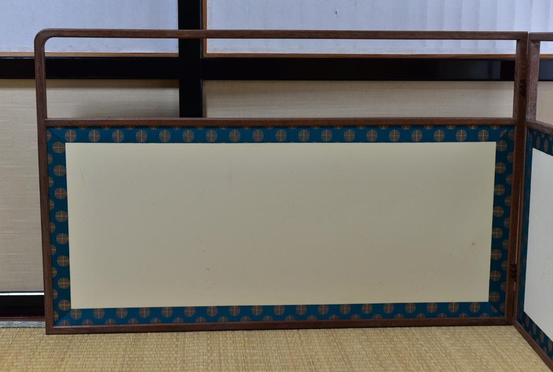 網代風炉先屛風　美品お茶道具／共箱