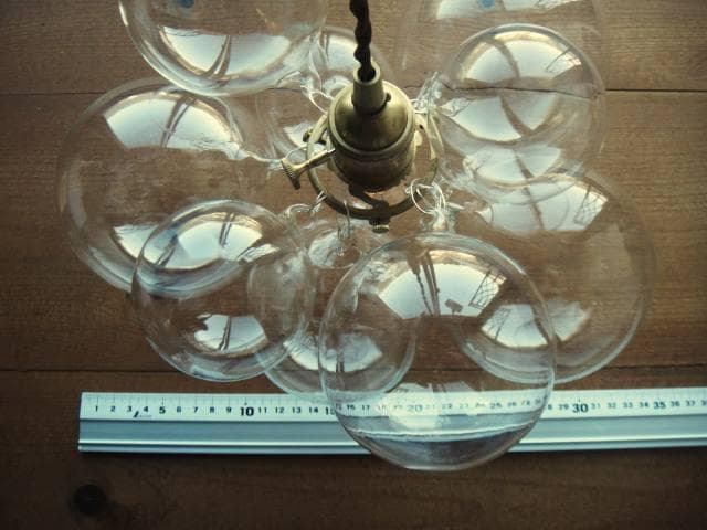 訳あり特価バブルガラスペンダントランプクリアLペンダントライトバブルシャンデリア