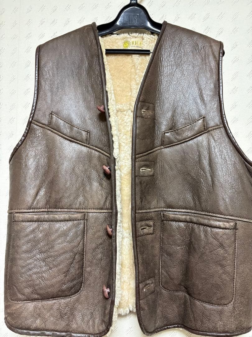 ５３１５　リアルムートンベスト ファー裏地付き