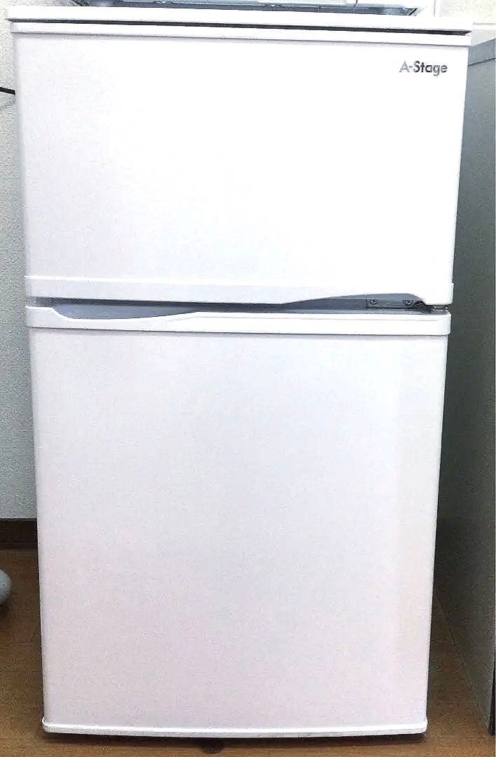 【美品・送料無料！】A-Stage 冷蔵庫 2ドア ホワイト　90L