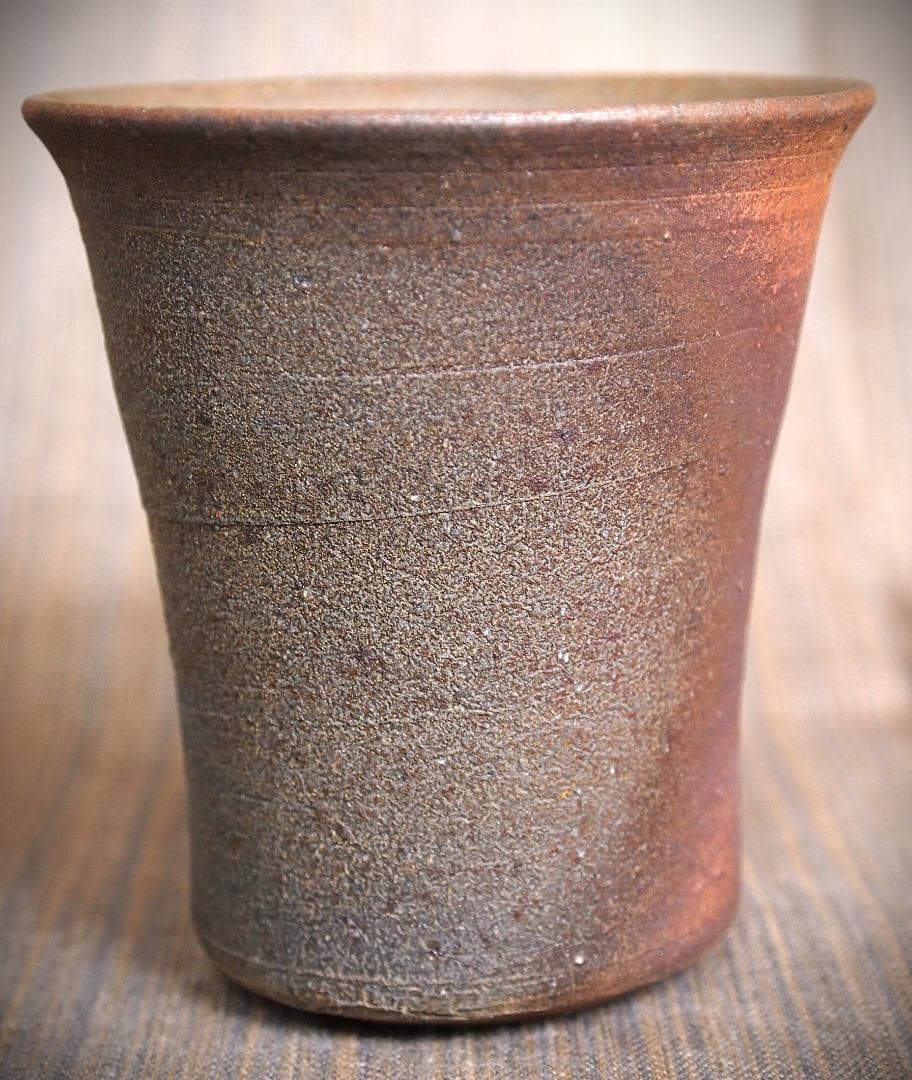 人気作家★中里隆★唐津南蛮麦酒器A★緋色