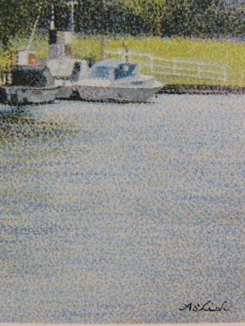 芦田芳生、【クッハムの川辺（イギリス）】、希少な額装用画集より