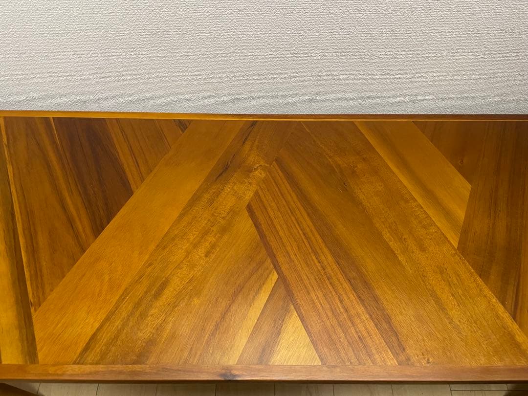 fent ヘリンボーンデザイン木製カウンターデスク