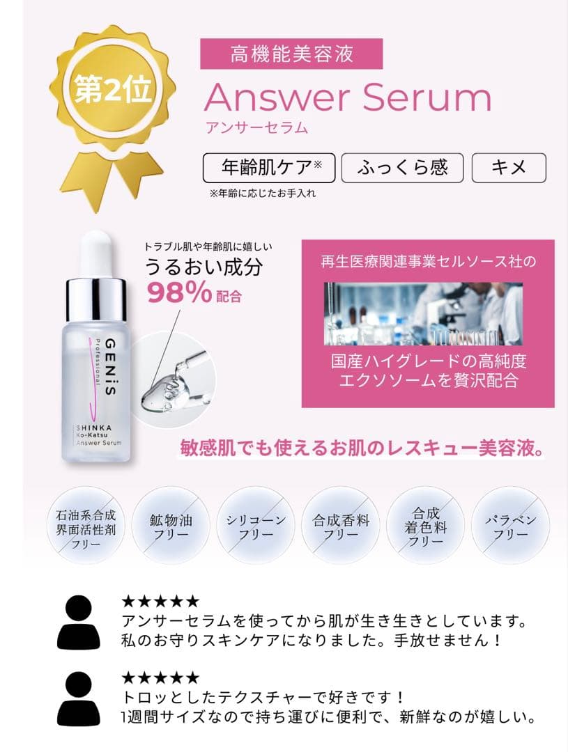 GENIS ジェニス　アンサーセラム　新品未開封　6アンプル