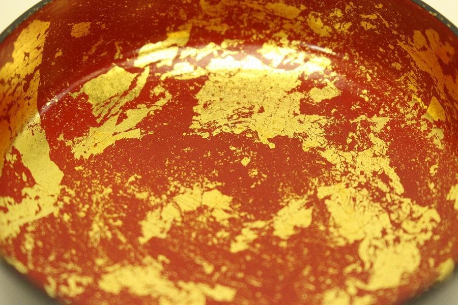 茶道具 而妙斎好 唐松蒔絵 一閑 大棗 一峰作 共箱 美品(A947)