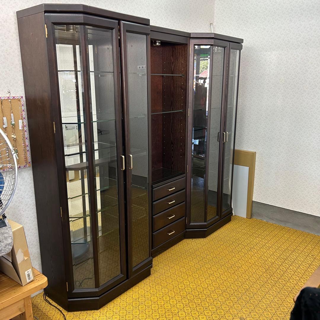【最終値下げ】総額10万円 特大 ガラスキャビネット コレクションケースa