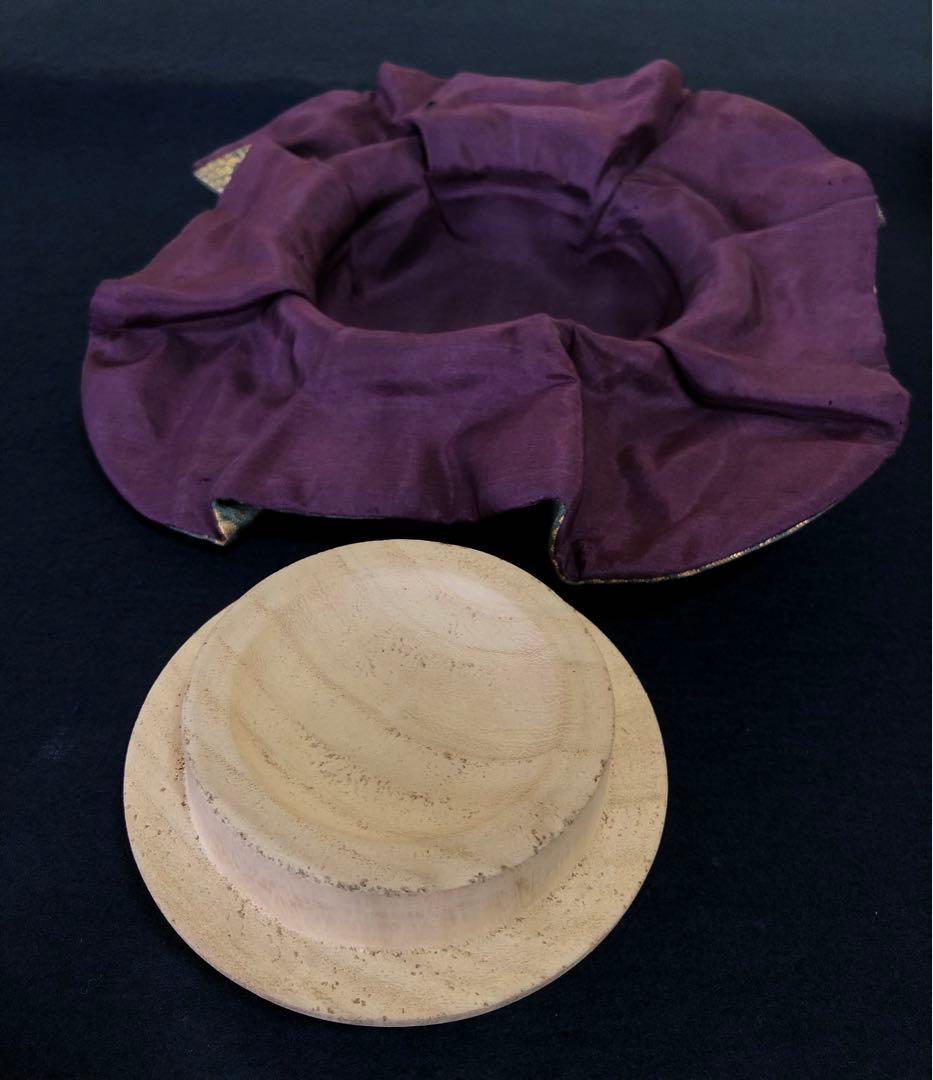 《R》茶道具 四つ耳 飾壷 飾り紐 網紐 口覆 在銘 共箱　250723E6