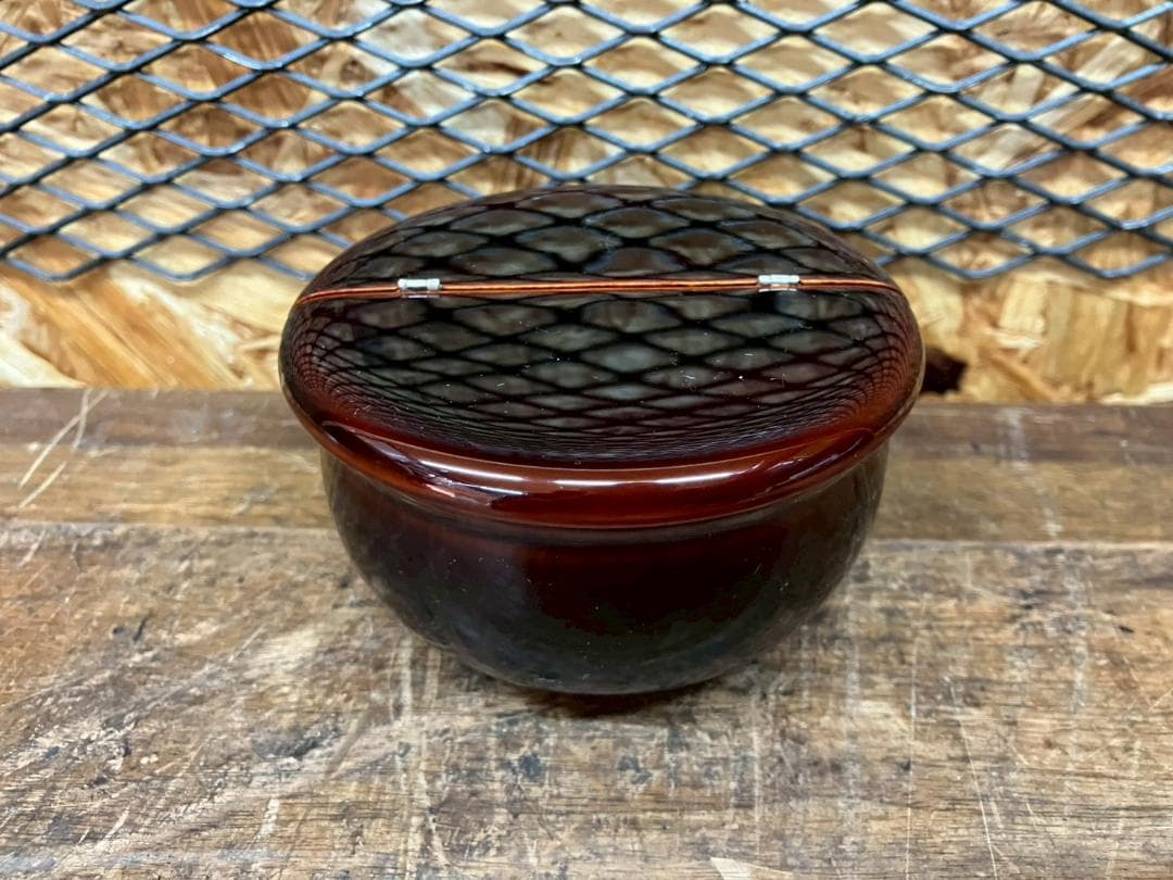 未使用★茶道具★助田宗明造★老松茶入★仕覆付★鴛鴦唐草錦★共箱