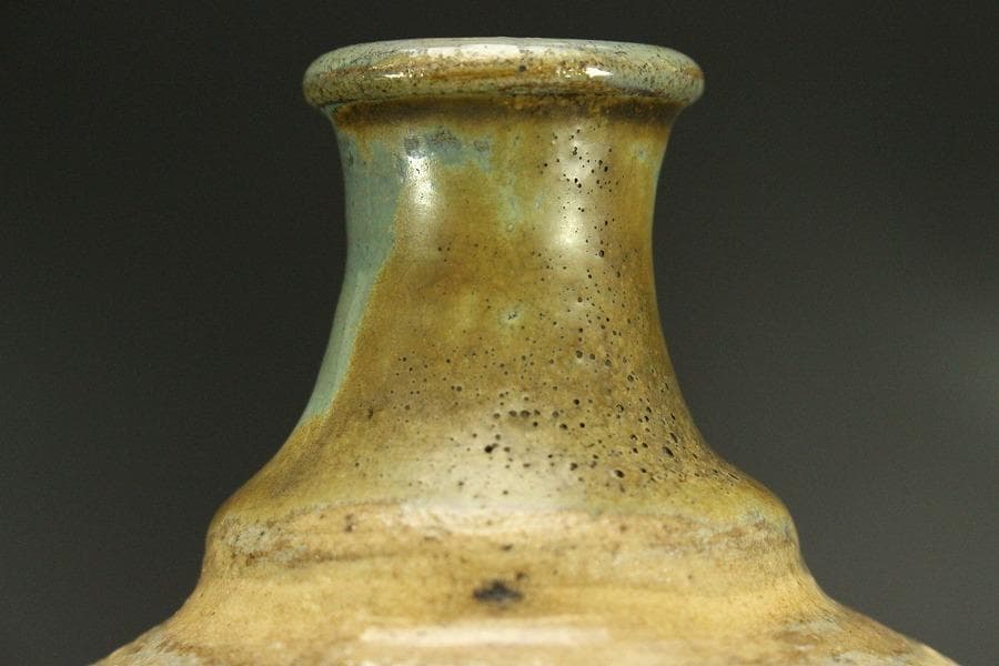 古唐津 櫛目 模様 徳利 高24.3cm 古美術(ZE565)