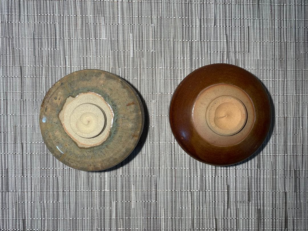 0292 [美品]島根 温泉津 松渓山窯 抹茶椀 2点セット