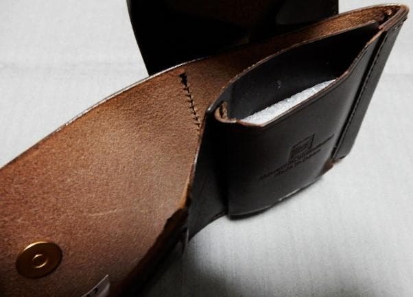 ま*ー様 展示美品　池之端銀革店Crampシュリンクレザーコンパクトウォレット