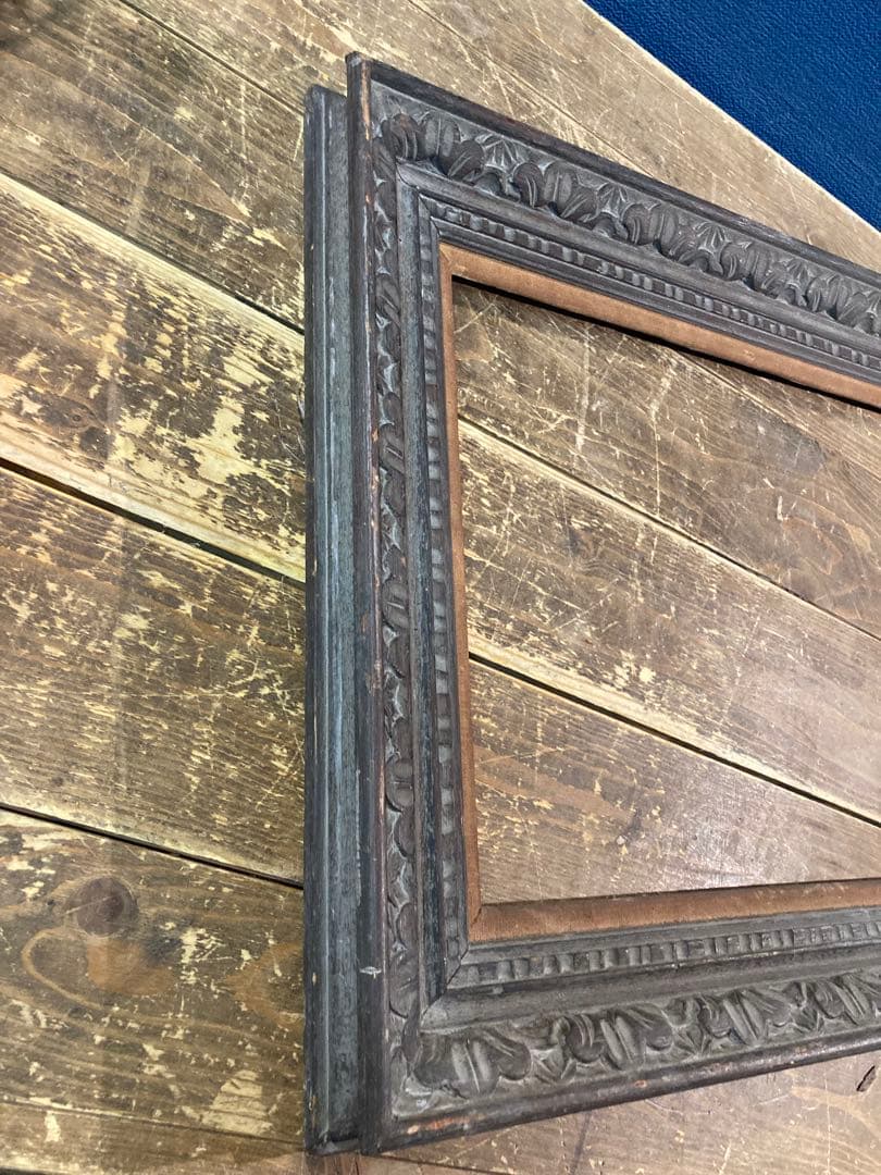 D 額縁　アート　アンティーク調　ヴィンテージ　木製　木枠　ブラウン　茶系