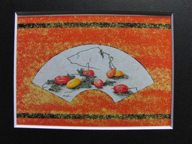 宮田圭、＜遥＞80「カラスウリ」、希少な額装用画集より、新品高級額装付