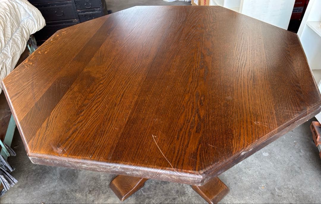 【ダイニングテーブル】オランダ製　16角形丸テーブル　アンティーク