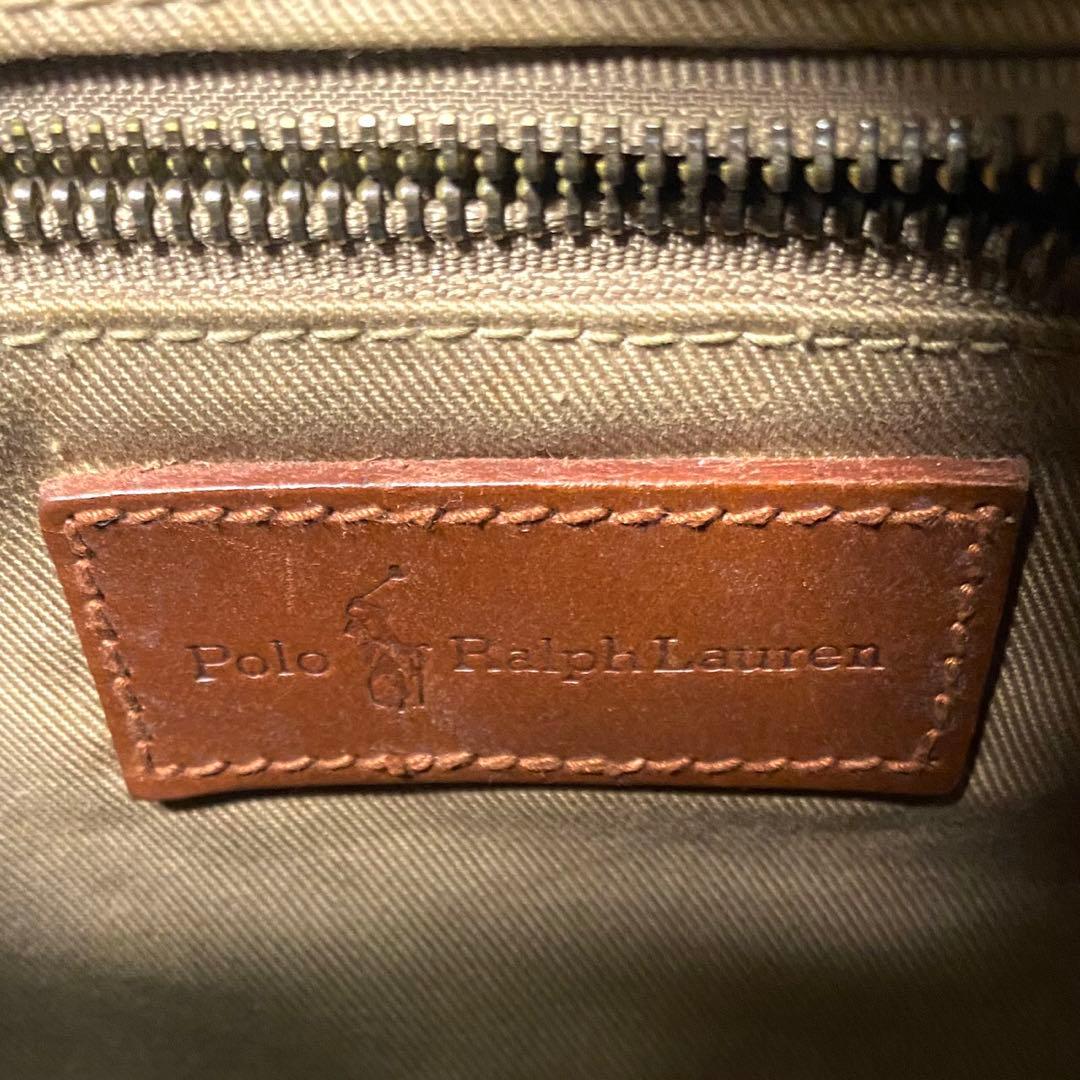 ポロラルフローレン　ミニボストンバッグ　ハンドバッグ　手提げ　レッド　チェック柄