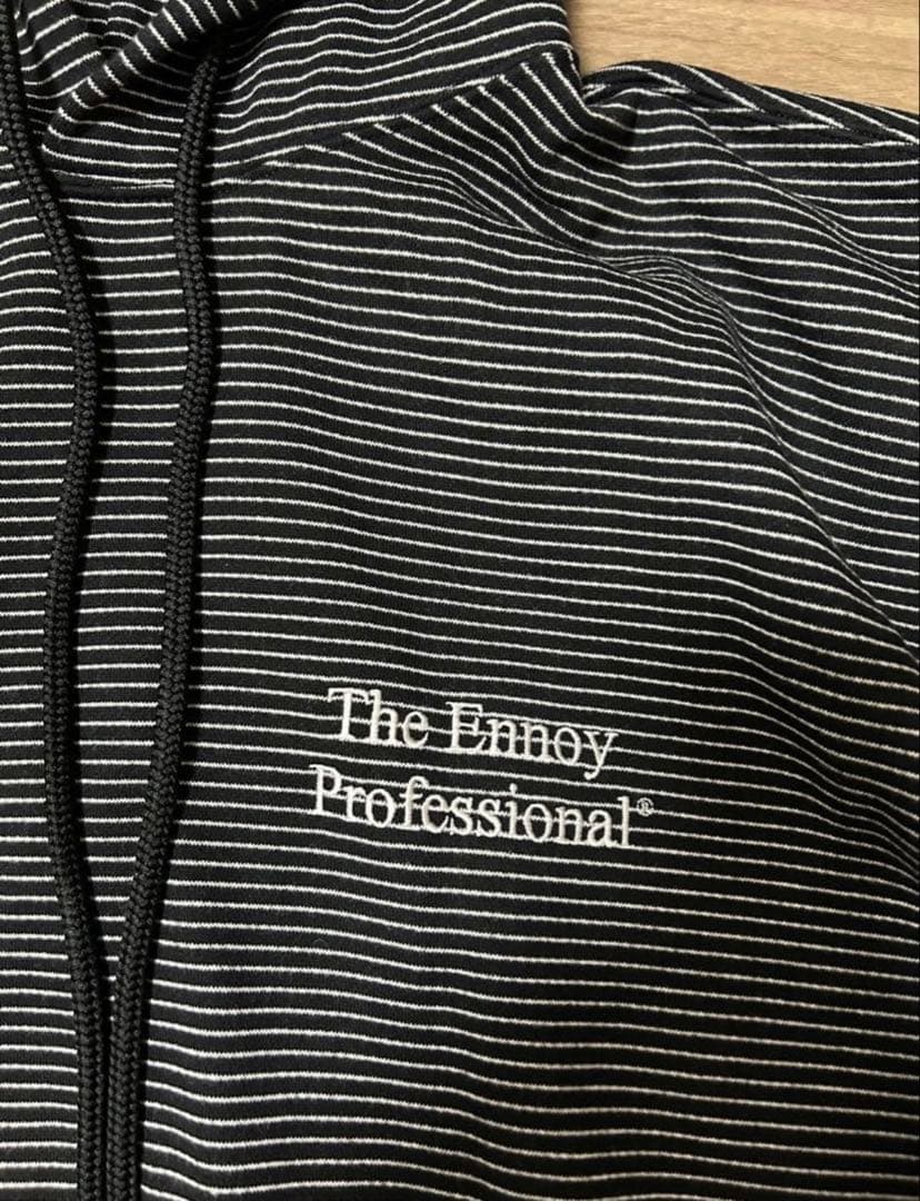 トップス ENNOY BORDER HOODIE SWEAT L