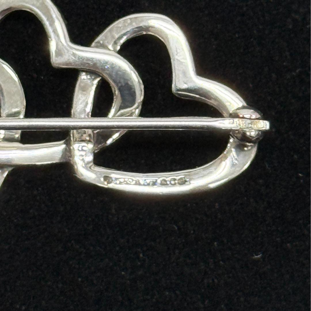 希少 美品 ティファニー ブローチ トリプルハート 箱付