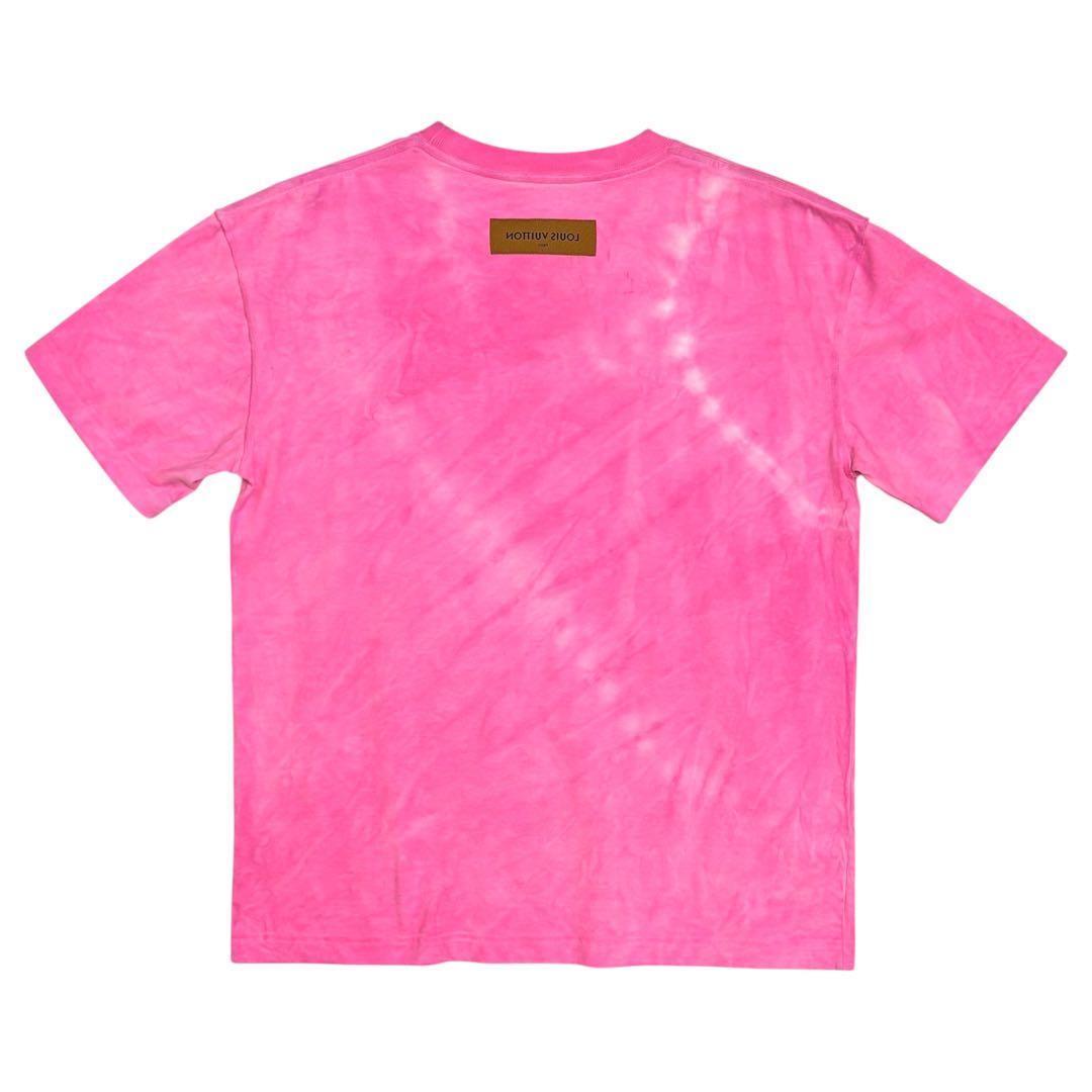 ルイヴィトン タイダイ インサイドアウトTシャツ ピンク LVロゴ M 22SS