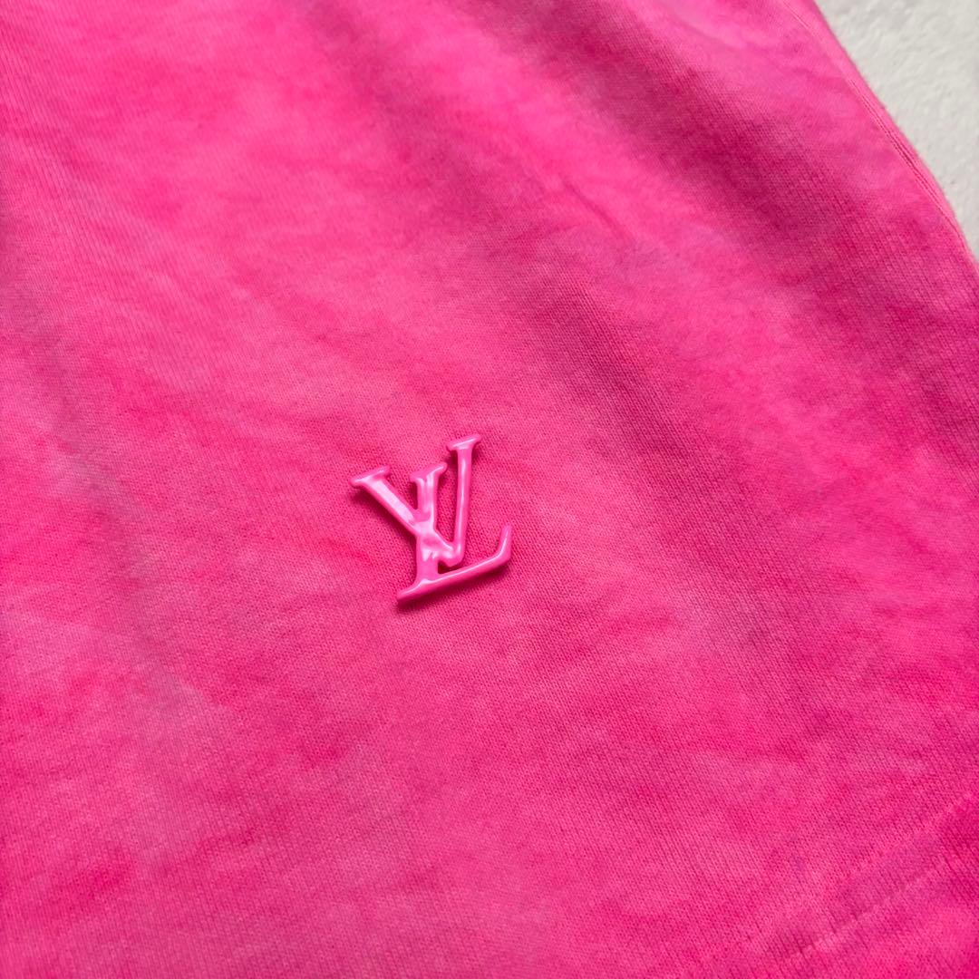 ルイヴィトン タイダイ インサイドアウトTシャツ ピンク LVロゴ M 22SS
