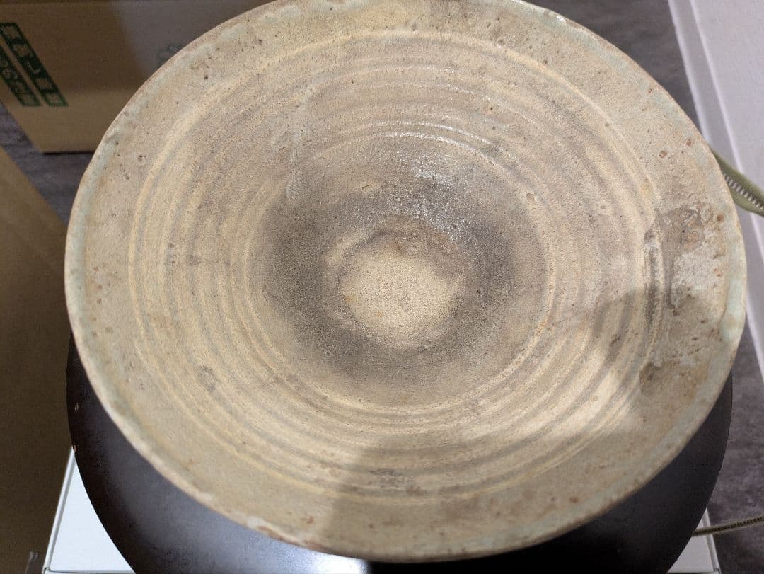 時代物　李朝　刷毛目　平茶碗　夏茶碗　古美術品　骨董　金直し