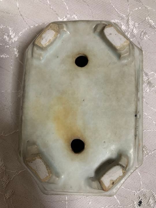 中国鉢　長方　絵鉢　盆栽鉢