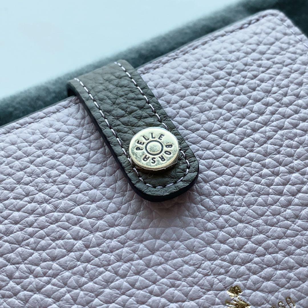 【 新品未使用 】PELLE BORSA ペレボルサ 二つ折り財布 ライラック