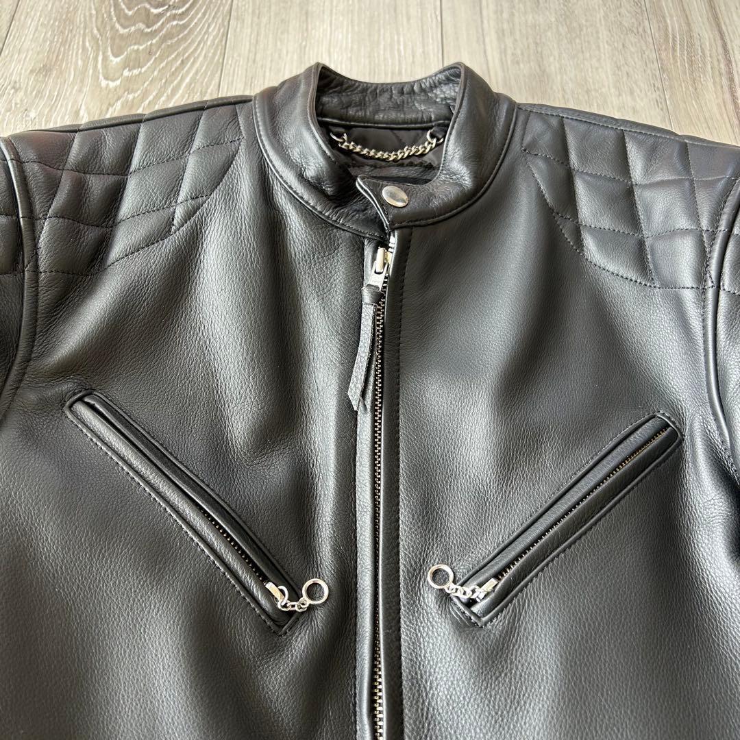 【美品】ALPHA アルファ 59cafe ロッカーズ シングルライダース M黒