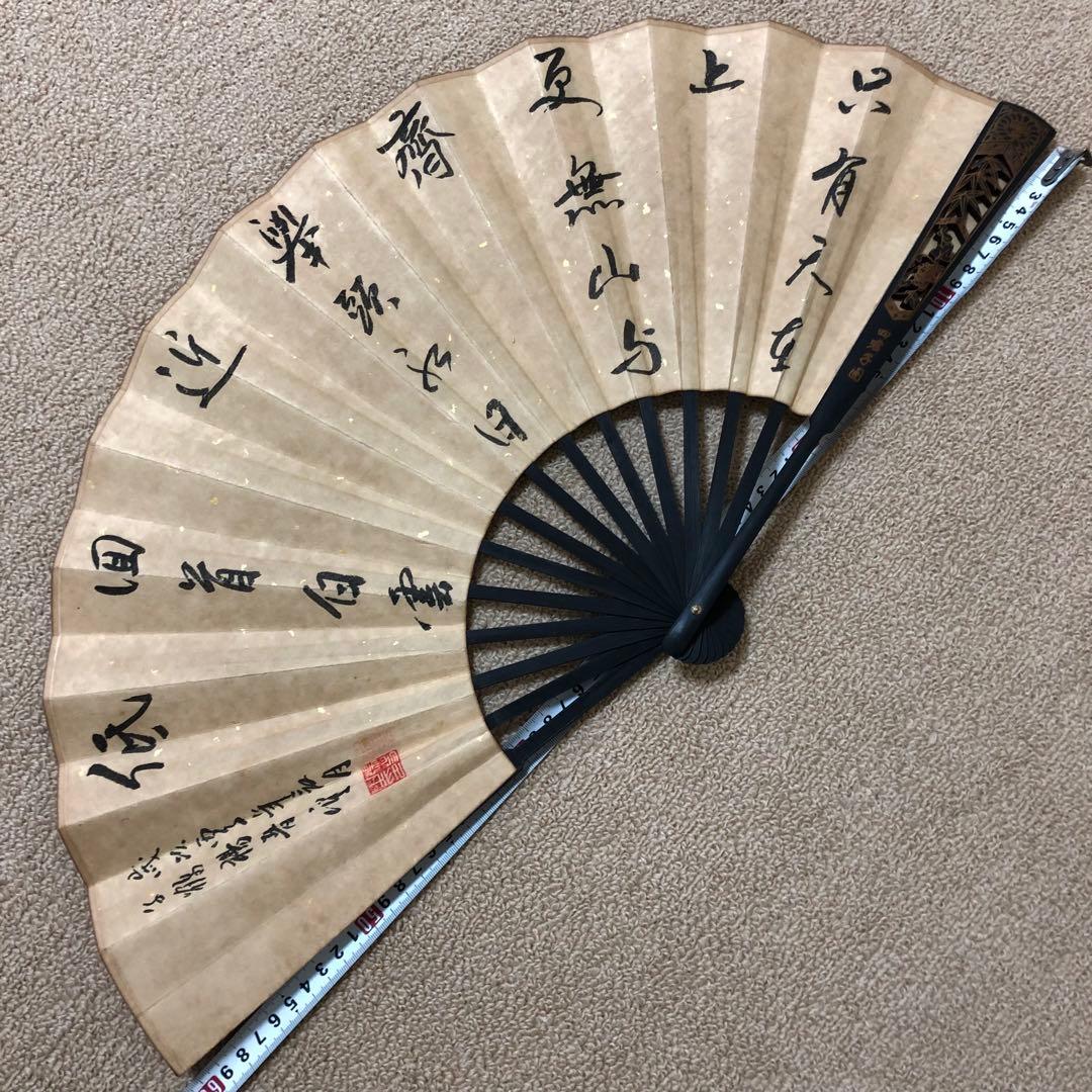 旧家蔵出扇子清国1644-1728年 名家 楊晉 字子鶴 扇面絵古美術 水墨画