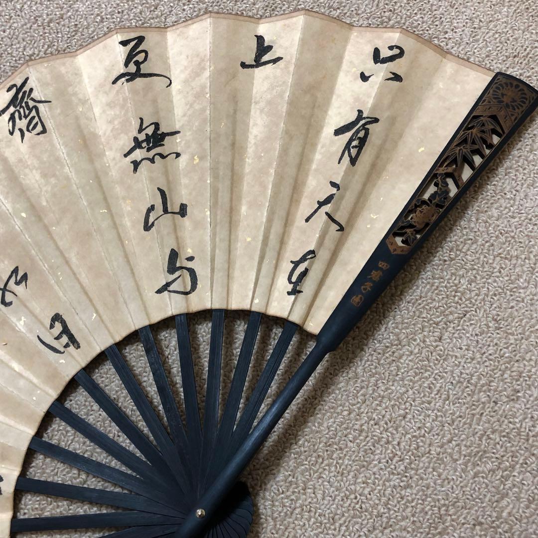 旧家蔵出扇子清国1644-1728年 名家 楊晉 字子鶴 扇面絵古美術 水墨画