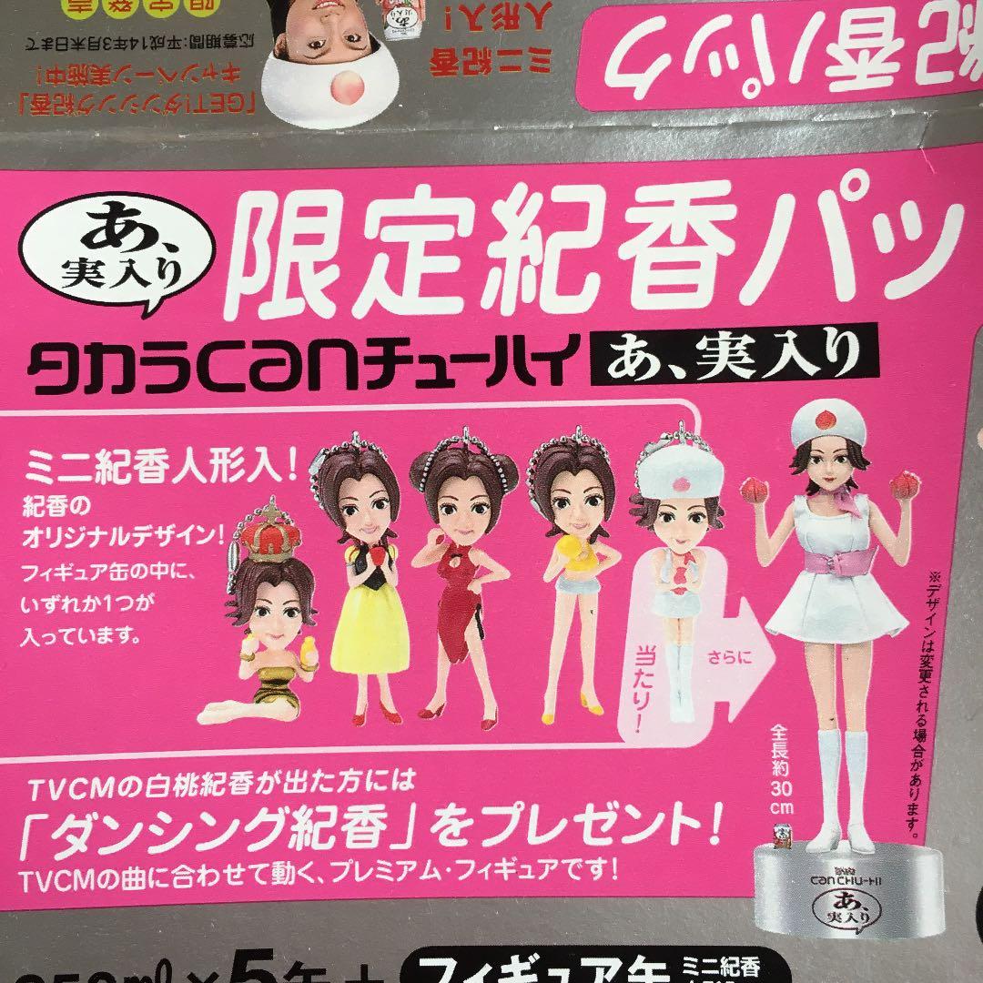 0614　藤原紀香 タカラCANチューハイ ミニ紀香人形、ブリキ缶 2セット