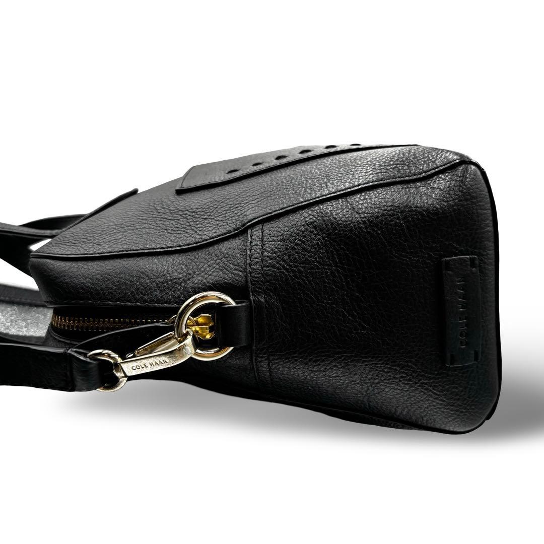 【美品】コールハーン　2way ショルダーバッグ　ハンド　レザー　斜め掛け　金具