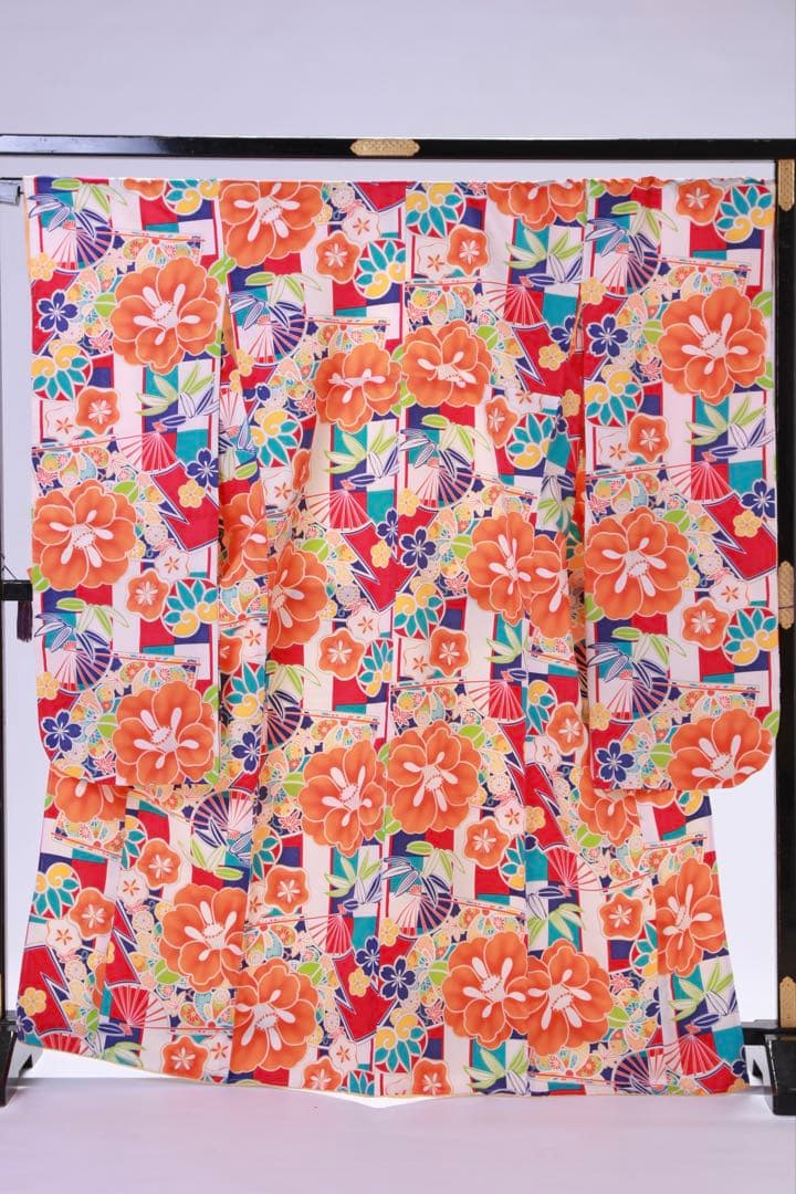 振袖（ほぼ新品・振袖単品・洗える着物・成人式・卒業式・レトロモダン・大正ロマン）