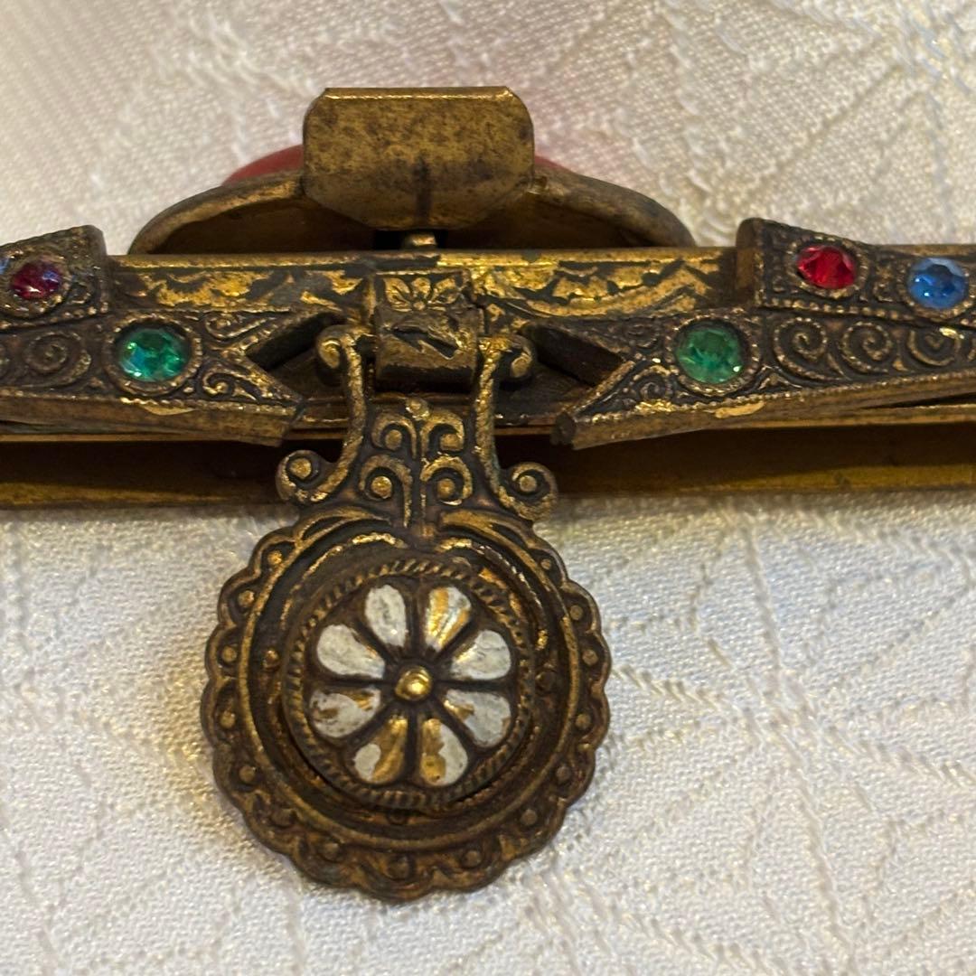 訳あり【希少・フランス製】アンティーク 口金金具　プチポアン サンプルタグ付