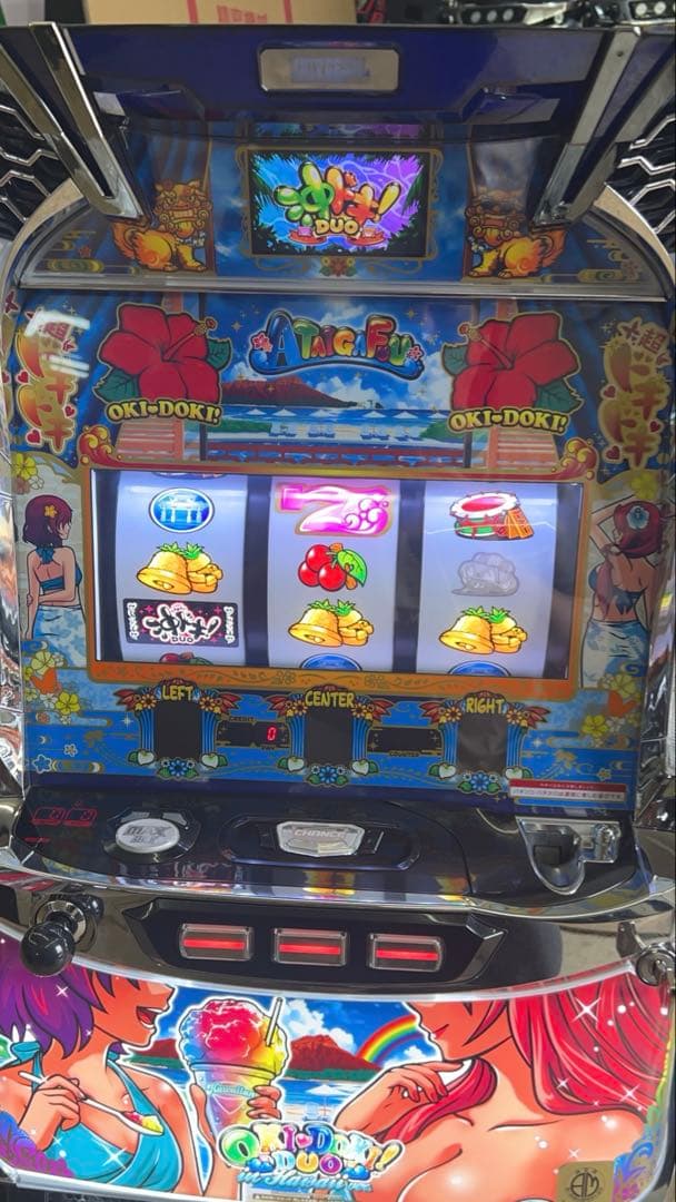 パチスロ実機　沖ドキDUO ハワイパネル