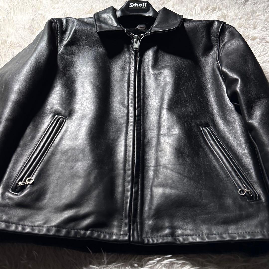 美品/希少✨schott トラッカージャケット　652 本革　ブラック　40