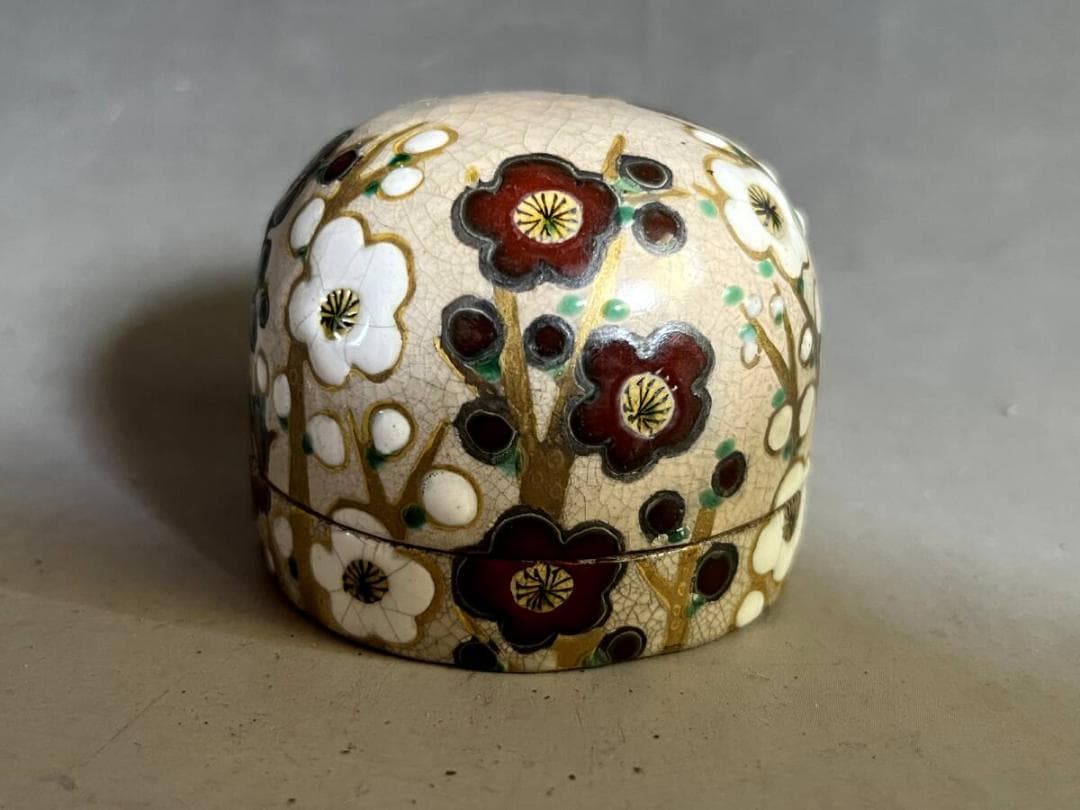 香合■乾山香合 紅白梅図 お茶道具 古美術 時代物 骨董品■