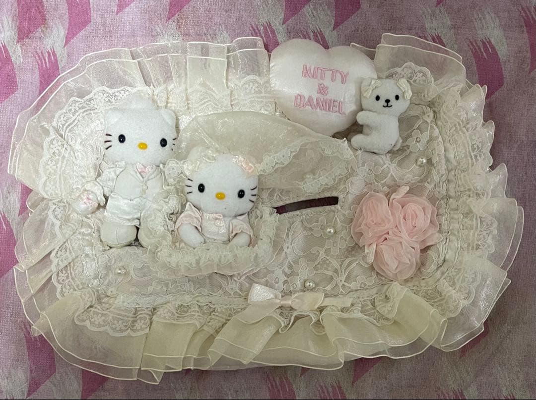 サンリオ ハローキティ&ダニエル ブライダル ウェディング ティッシュカバー