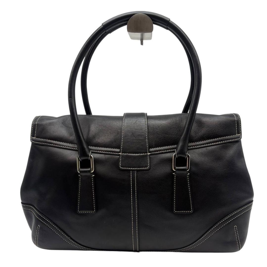 極美品 COACH コーチ ハンドバッグ　ソーホー レザー ブラック ベルト