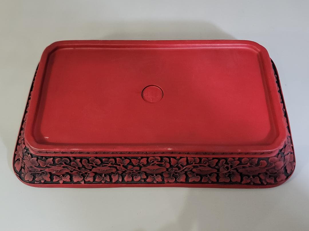 中華民国 堆朱 龍模様 盆 國立故宮博物院 蔵品製品