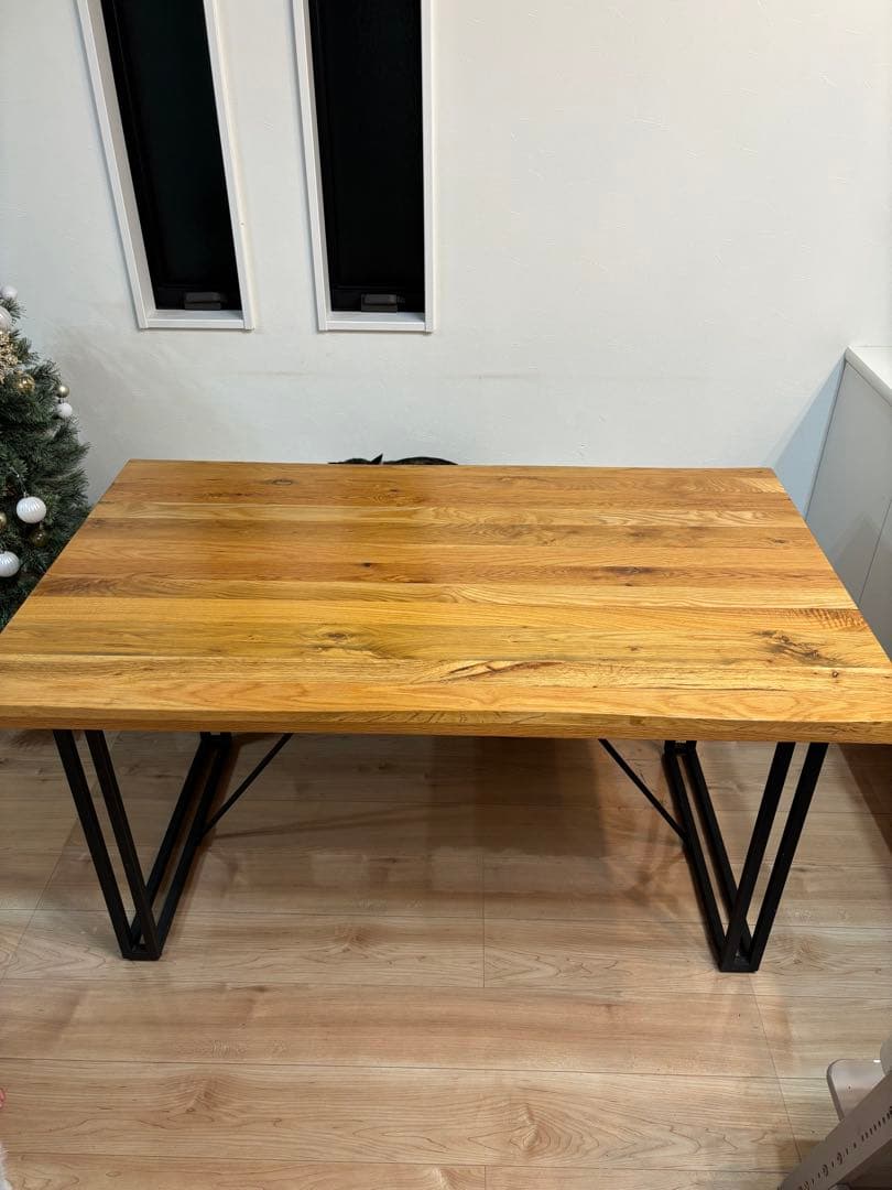 ダイニングテーブル 木製 135cm アイアン モダン テーブル アンティーク